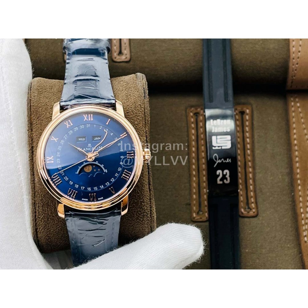 Blancpain Tws Factory Villeret Lunar Phase Display Watch Blue