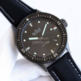 Blancpain 43.6mm Diameter Dial Luminous Watch Dark Gray