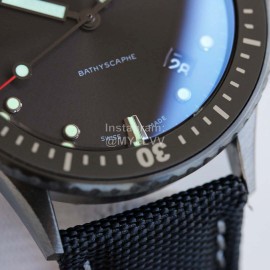 Blancpain 43.6mm Diameter Dial Luminous Watch Dark Gray