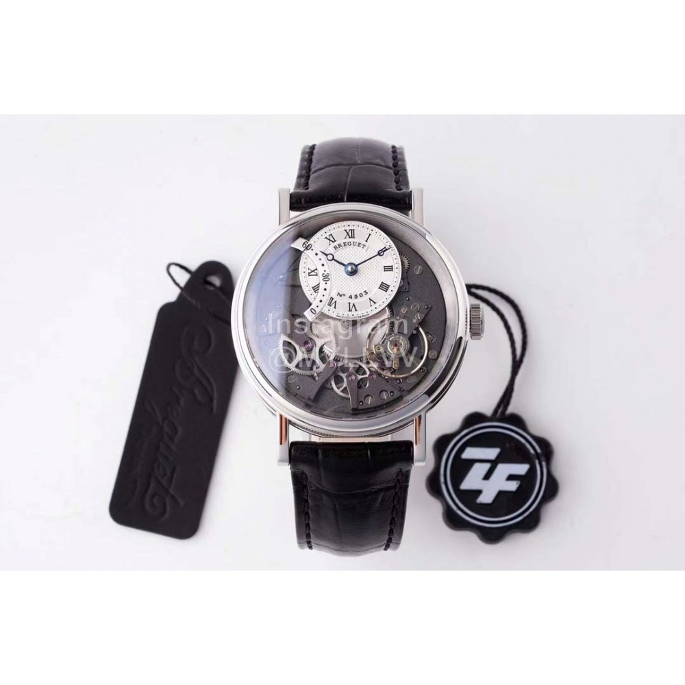 Breguet Tradition Series Cowhide Strap Watch Gray