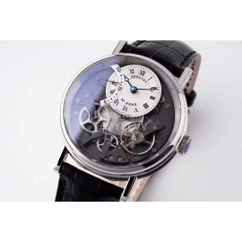 Breguet Tradition Series Cowhide Strap Watch Gray