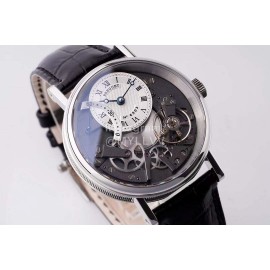 Breguet Tradition Series Cowhide Strap Watch Gray