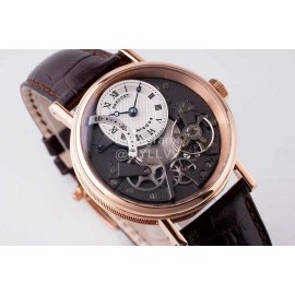 Breguet Tradition Series Cowhide Strap Watch Rose Gold