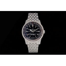 Breitling 316l Refined Steel 41mm Dial Watch Black