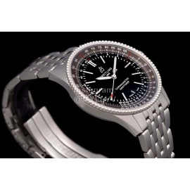 Breitling 316l Refined Steel 41mm Dial Watch Black