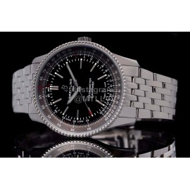 Breitling 316l Refined Steel 41mm Dial Watch Black