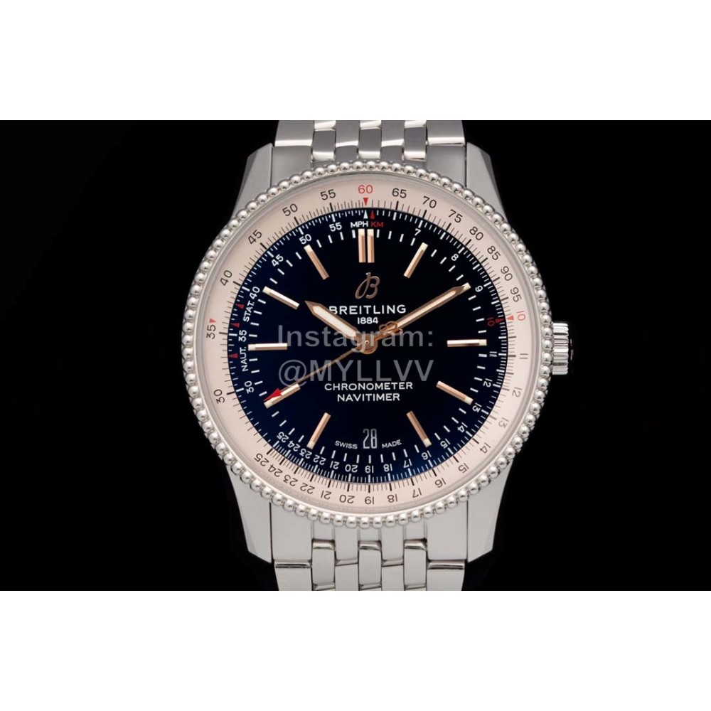 Breitling 316l Refined Steel 41mm Dial Watch