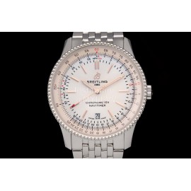 Breitling 316l Refined Steel 41mm Dial Watch White