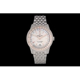 Breitling 316l Refined Steel 41mm Dial Watch White
