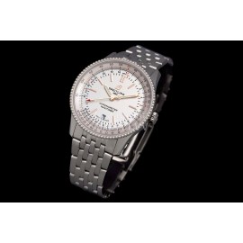 Breitling 316l Refined Steel 41mm Dial Watch White