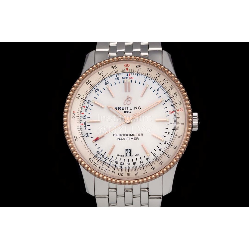 Breitling 316l Refined Steel 41mm Dial Watch For Men