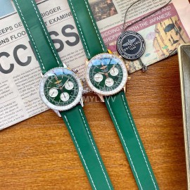 Breitling 316l Refined Steel Luminous Watch Green