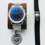 Breitling Gb Factory Fashion 43mm Dial Luminous Watch Blue