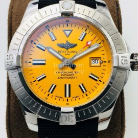 Breitling Gb Factory Nylon Strap 45mm Dial Watch Orange