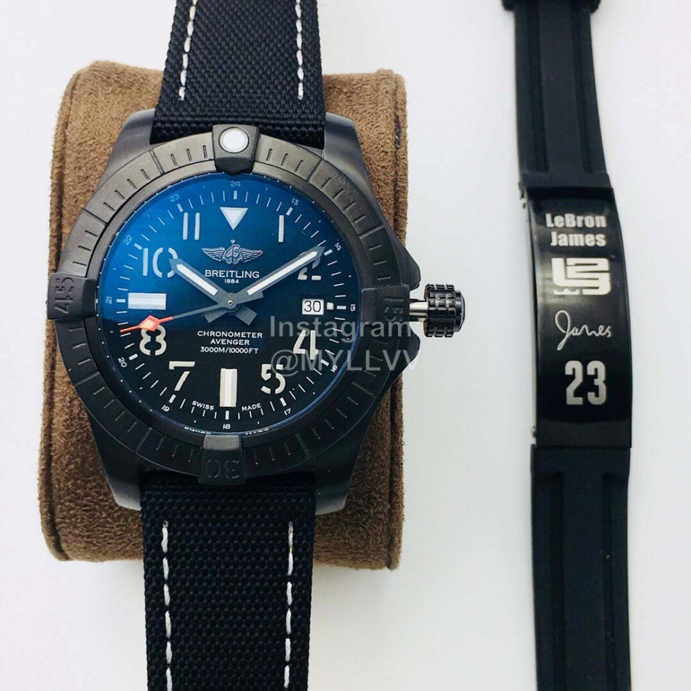 Breitling Gb Factory New Nylon Strap 45mm Dial Watch