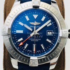 Breitling Gb Factory Nylon Strap 45mm Dial Watch Navy