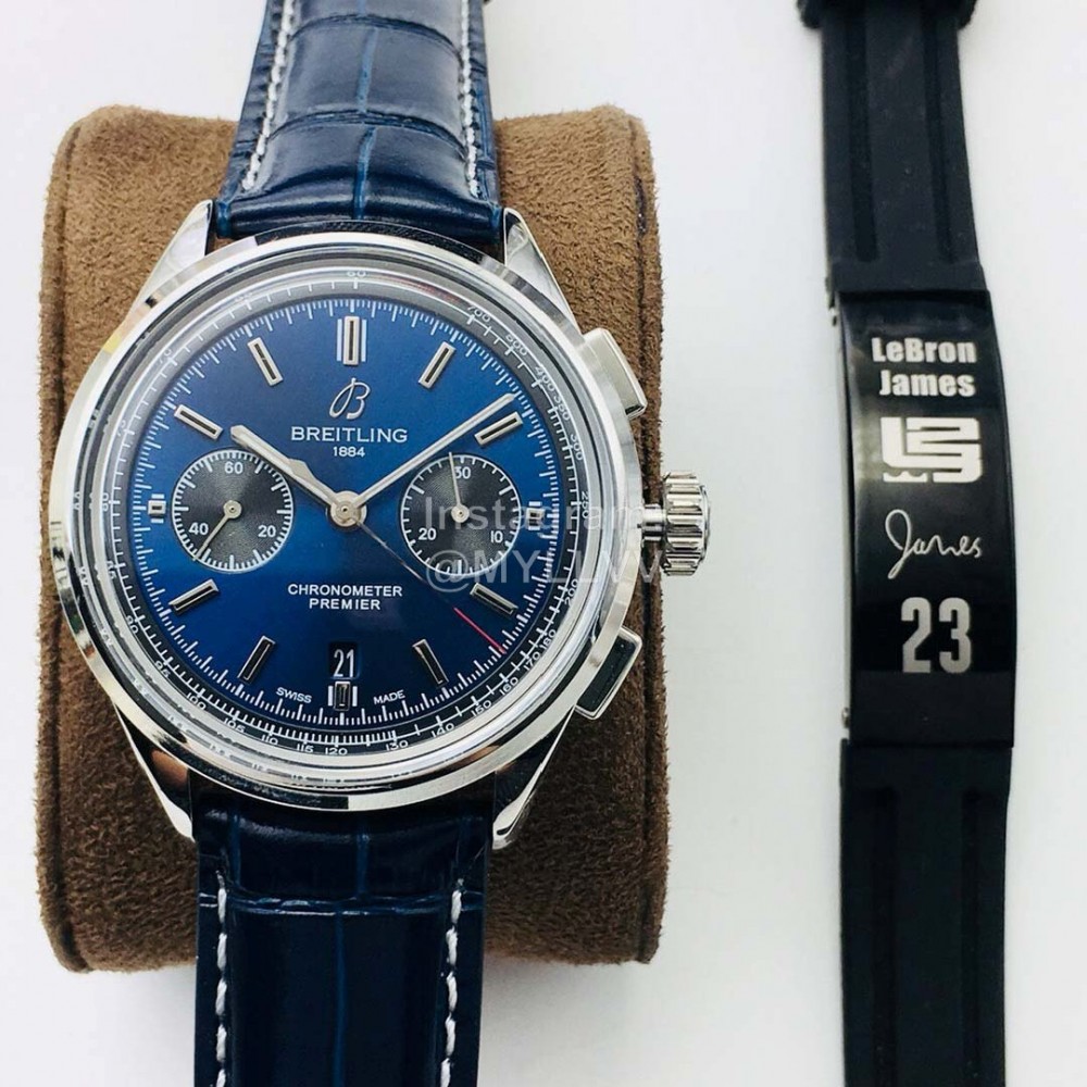 Breitling Gb Factory Premier B01 Chronograph 42mm Dial Watch Navy