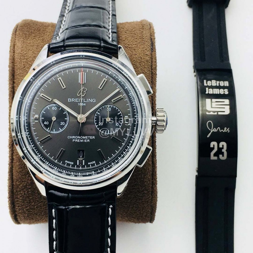 Breitling Gb Factory Premier B01 Chronograph 42mm Dial Watch Gray