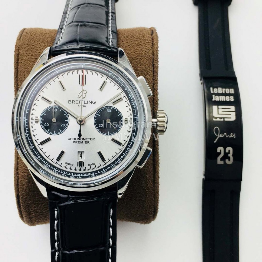 Breitling Gb Factory Premier B01 Chronograph 42mm Dial Watch White