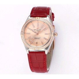 Breitling Diamond Chronometer Automatic 36mm Watch For Men And Women Pink