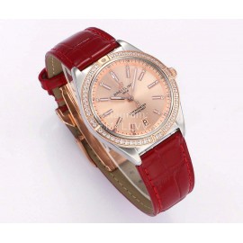 Breitling Diamond Chronometer Automatic 36mm Watch For Men And Women Pink