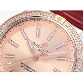 Breitling Diamond Chronometer Automatic 36mm Watch For Men And Women Pink