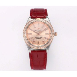 Breitling Diamond Chronometer Automatic 36mm Watch For Men And Women Pink