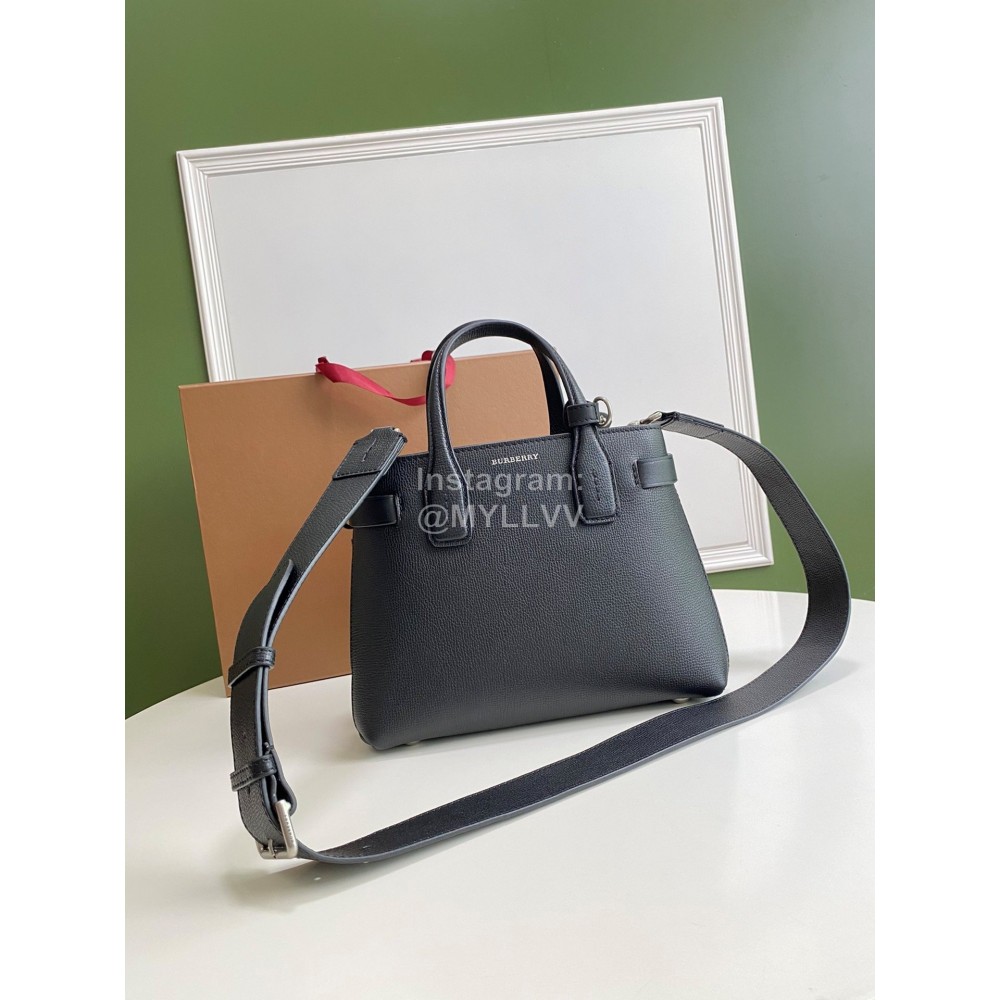 Burberry Leather Retro Messenger Bag For Women Black