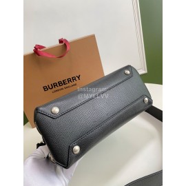 Burberry Leather Retro Messenger Bag For Women Black