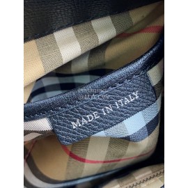 Burberry Leather Retro Messenger Bag For Women Black