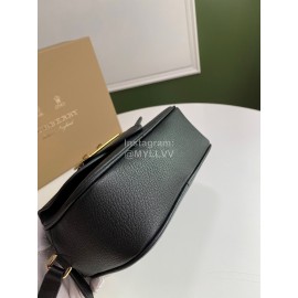 Burberry New Grain Leather Small Messenger Bag Black