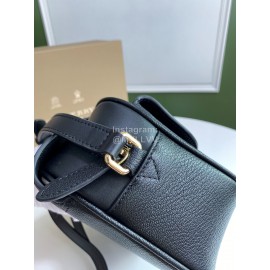 Burberry New Grain Leather Small Messenger Bag Black