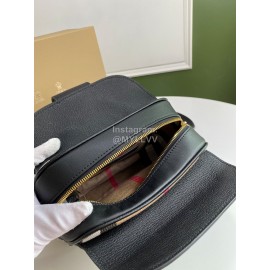 Burberry New Grain Leather Small Messenger Bag Black