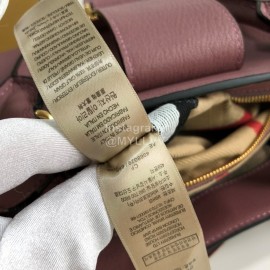 Burberry Fashion Small Leather Messenger Bag Handbag Purple