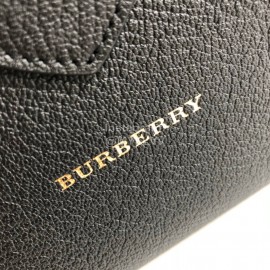 Burberry Fashion Large Leather Messenger Bag Handbag Black