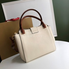 Burberry Fashion Large Leather Messenger Bag Handbag White