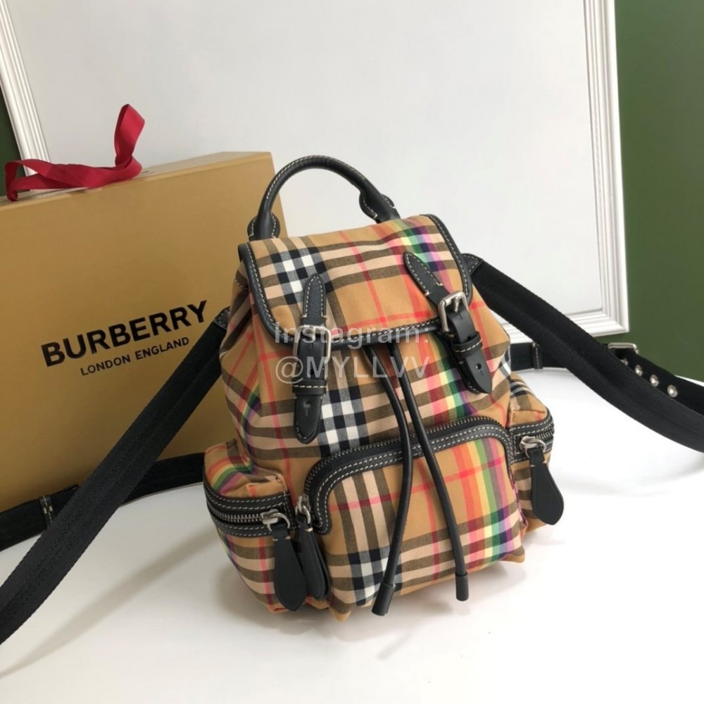 Burberry Retro Small Striped Nylon Backpack