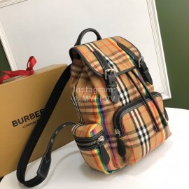 Burberry Retro Large Striped Nylon Backpack