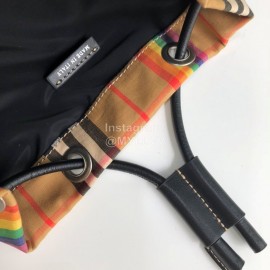 Burberry Retro Large Striped Nylon Backpack