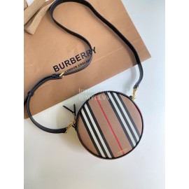 Burberry Fashion Stripe Round Messenger Bag