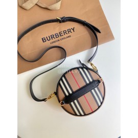 Burberry Fashion Stripe Round Messenger Bag
