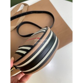 Burberry Fashion Stripe Round Messenger Bag