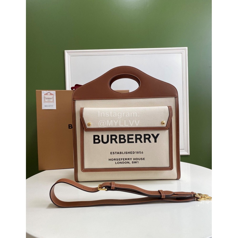 Burberry Canvas Large Vintage Handbag Coffee