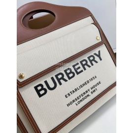 Burberry Canvas Large Vintage Handbag Coffee