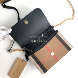 Burberry Soft Calf Leather Chain Bag For Women Black