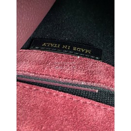 Burberry Fashion Leather Checkered Messenger Bag Purple