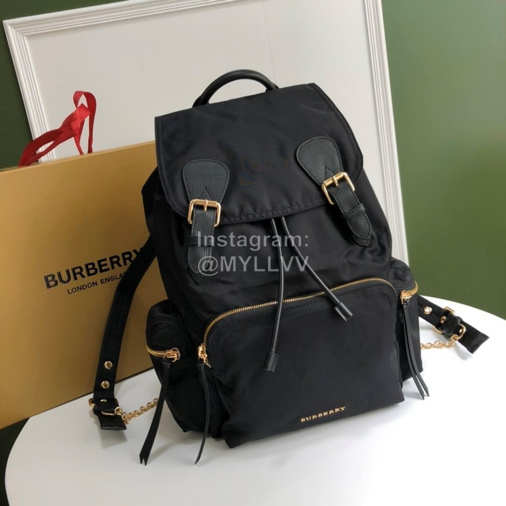 Burberry Fashion Waterproof Leisure Backpack Black
