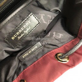 Burberry Fashion Waterproof Leisure Backpack Wine Red
