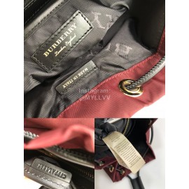 Burberry Fashion Waterproof Leisure Backpack Wine Red