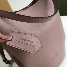 Burberry Simple Palmprint Cowhide Slung Bucket Bag Purple